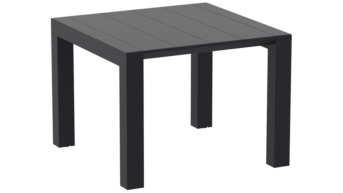 Table extensible d'extrieur noire L100-140 cm PRIMAVERA
