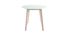 Table ovale blanche et bois clair L150 cm LEENA