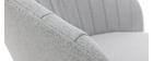 Tabouret de bar design réglable et pivotant en tissu gris IZAAC