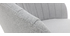 Tabouret de bar design réglable et pivotant en tissu gris IZAAC