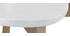 Tabourets de bar scandinaves blanc et bois 75 cm (lot de 2) LEENA