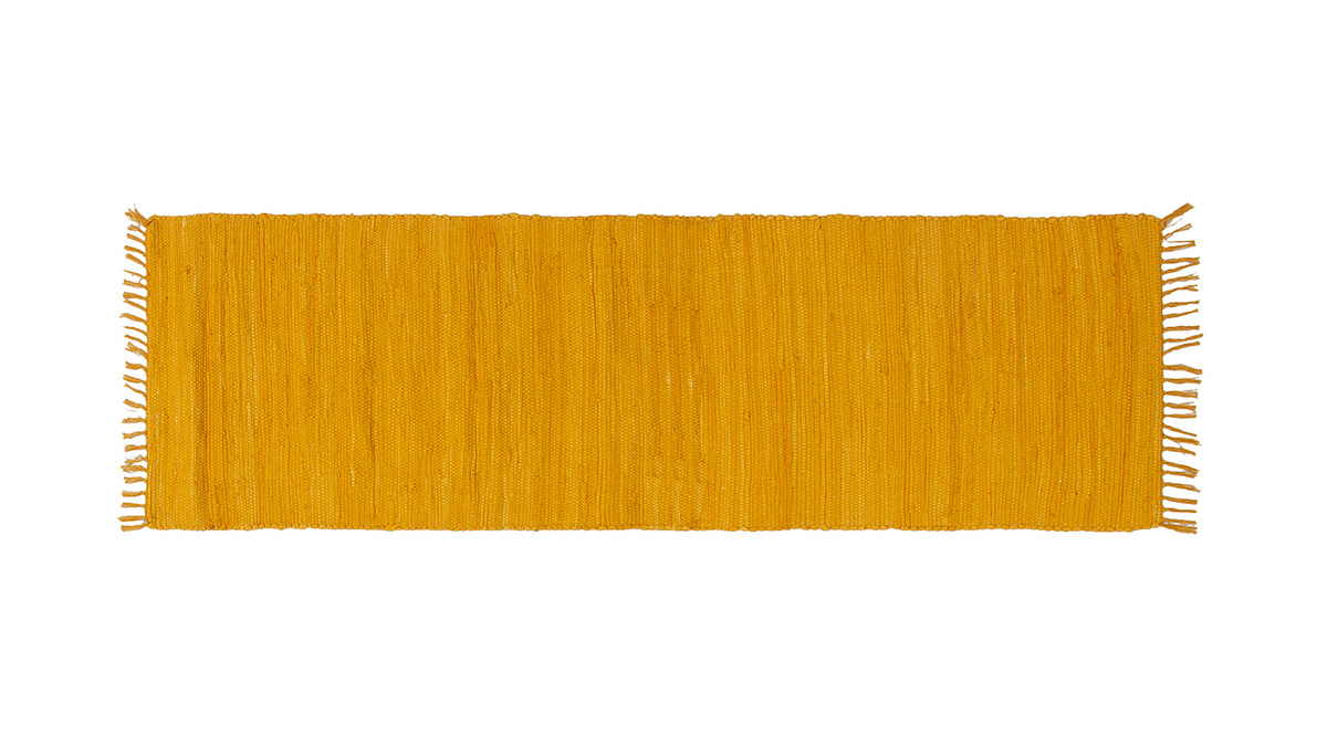 Tapis de couloir coloris jaune cumin 60 x 200 cm AUBAGNE