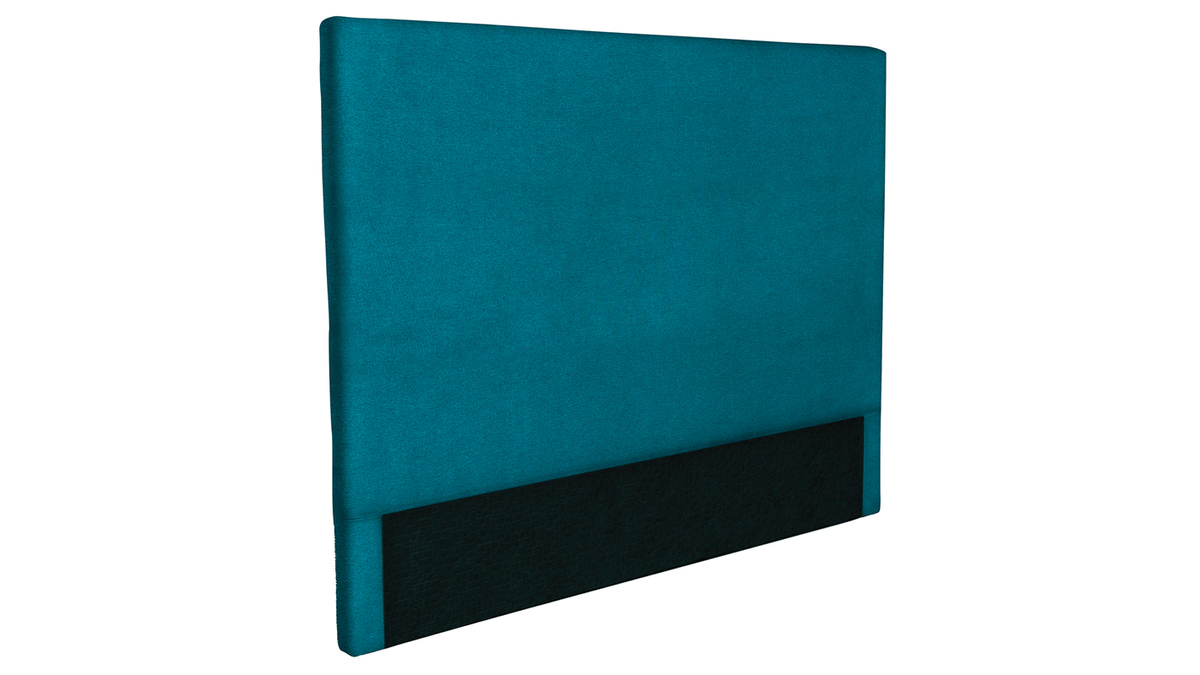 Tte de lit en tissu bleu canard 140 cm ZORYA