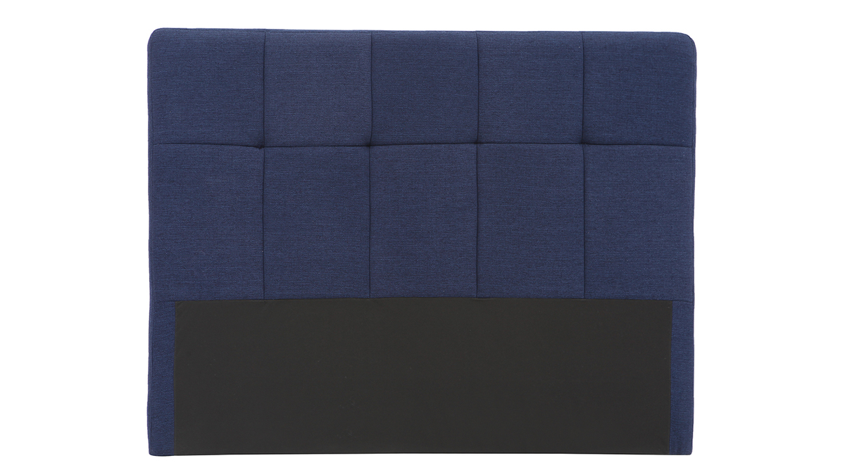 Tte de lit en tissu bleu fonc L160 cm CLOVIS