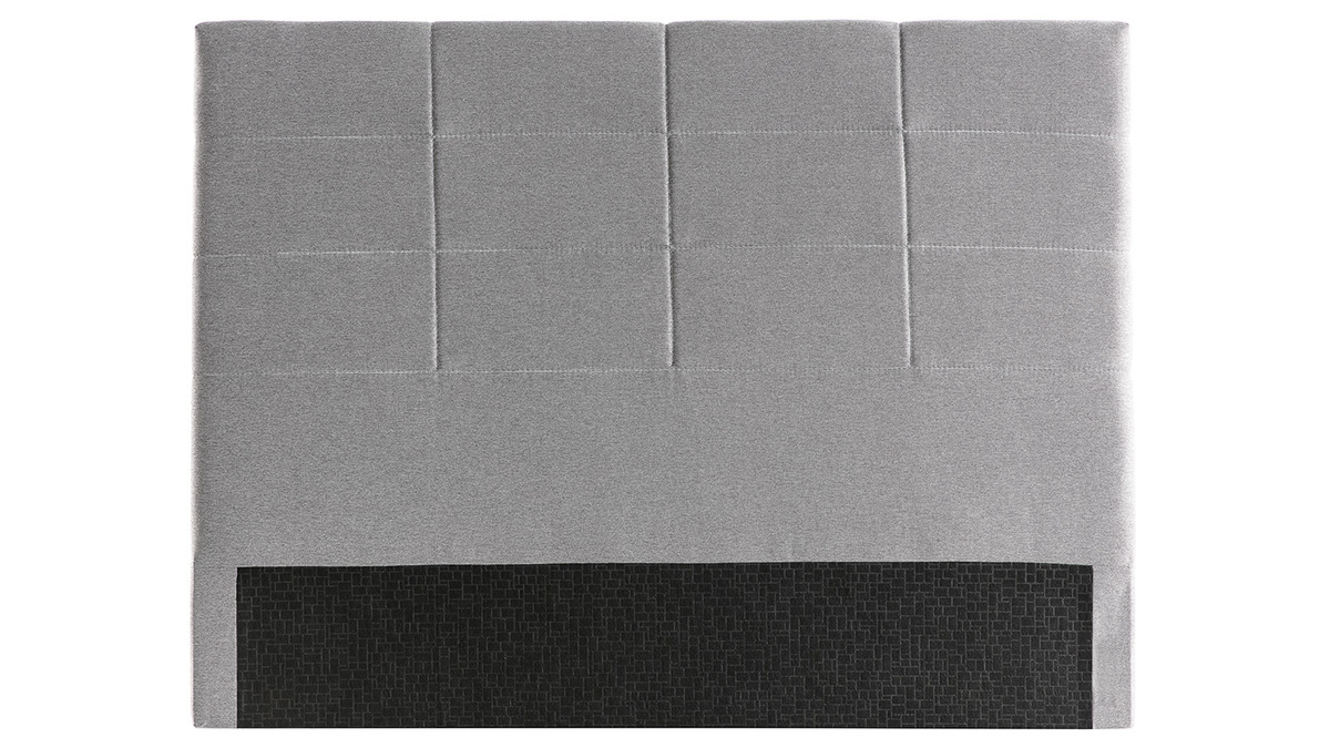 Tte de lit moderne en tissu gris L160 cm ANATOLE